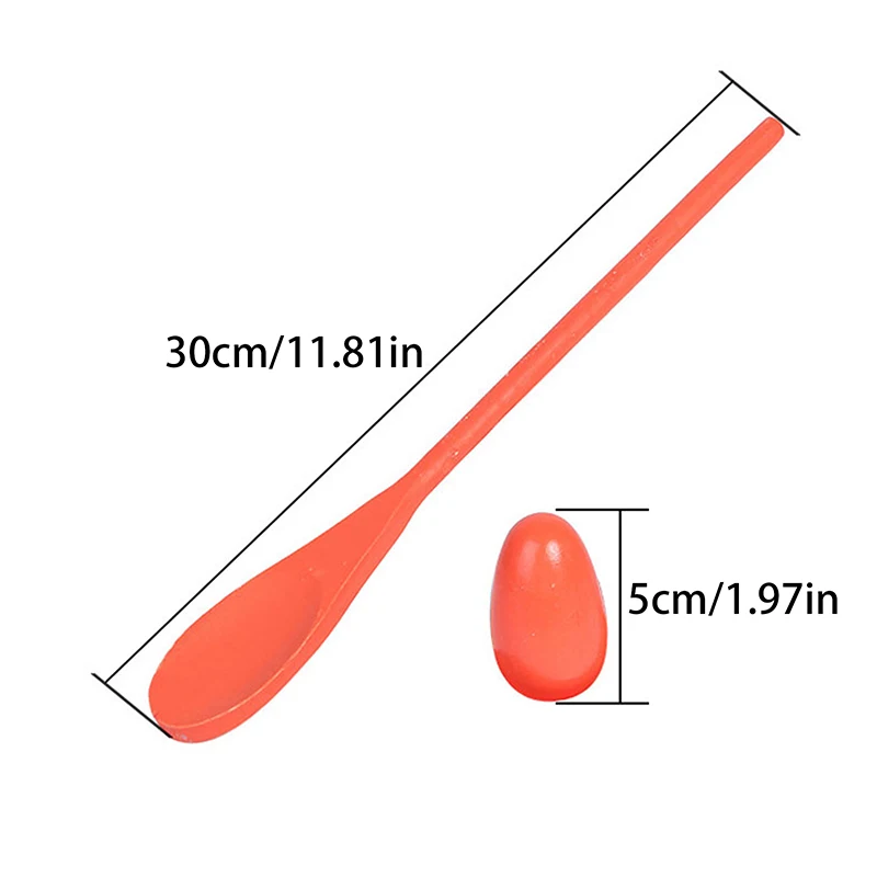 6 Pcs Egg Spoon Race Game Sets, Wooden Balance Relay Games For Kids Carnival Birthday Party Outdoor Games