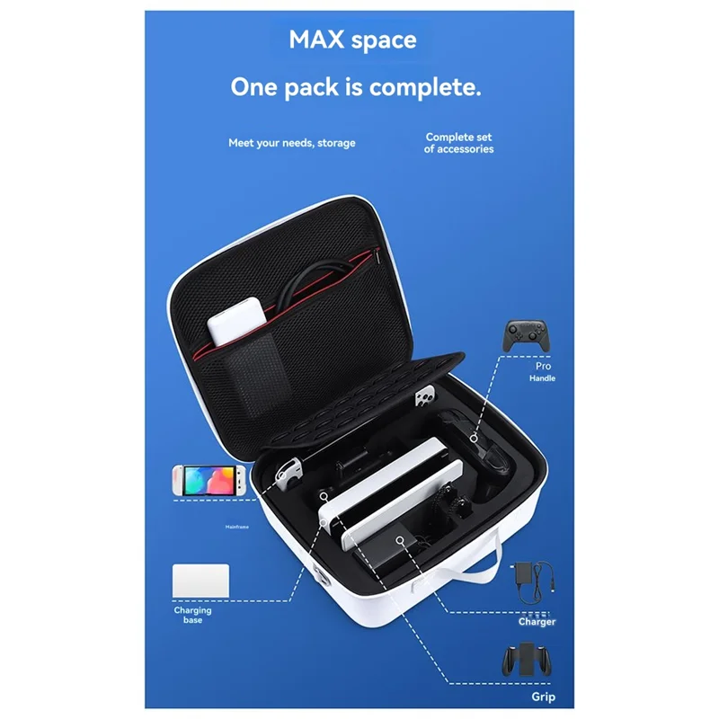 

A73E-Large Carrying Bag Storage Bag Switch 2 Charger And Handle Storaged Waterproof Anti-Scratch
