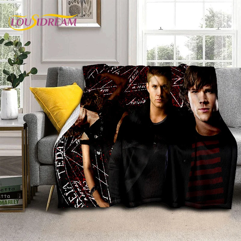 Mantas de franela suave 3D Supernatural Dean Sam, manta cómoda para camas de Picnic, sofá, regalo para el hogar y el dormitorio, lo último