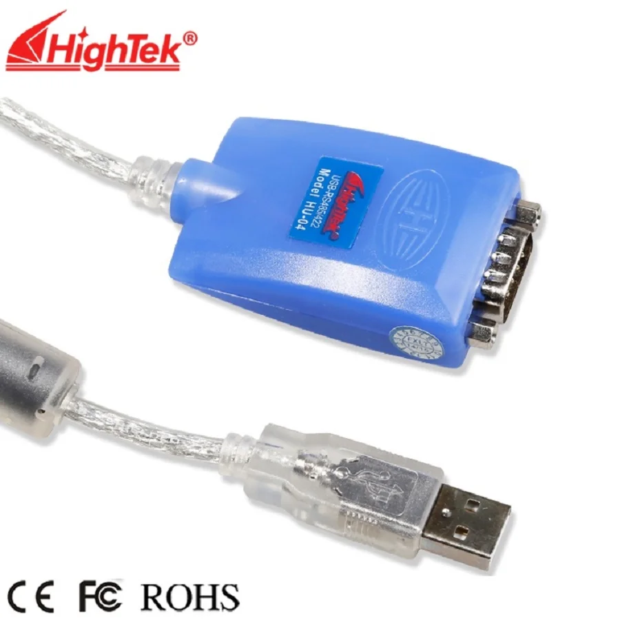 HighTek Industrial USB to RS485/422 Converter, FTDI Master Chips, 600W Lightning Protection, HU-04