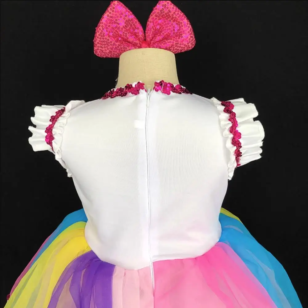 Moderne Dansjurk Voor Meisje Jongen Regenboogkleur Dansfeest Jurk Meisje Kleding Voor Meisjes Podiumkleding Avondjurken Danskleding