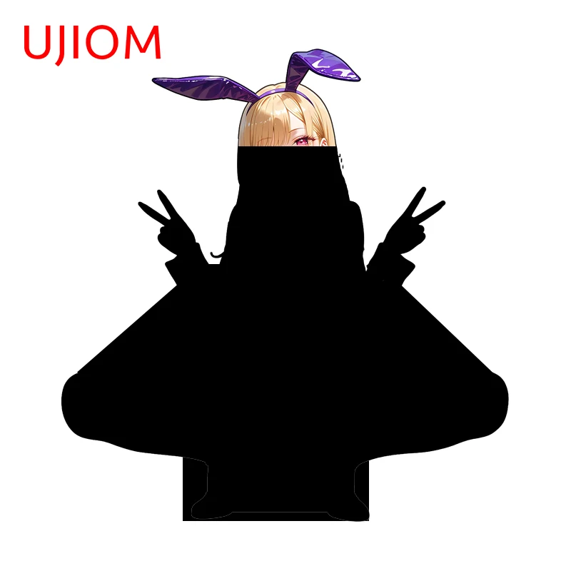 UJIOM Kitagawa Marin Lovely Wall Stickers Purple Bunny Girl Costume Scratch Decal Resistant Material Living Room Kitchen Decor