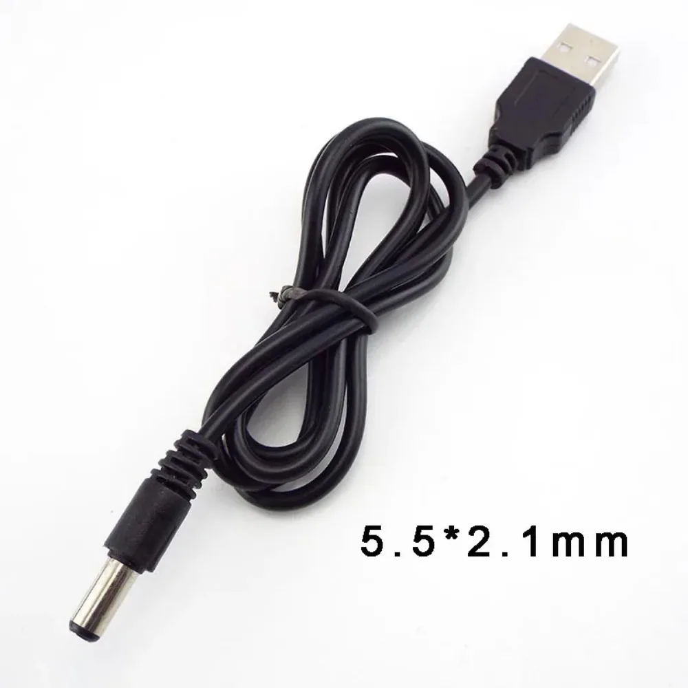 0.8m USB 2.0 Type A Male To DC Plug Power Connector for Small Electronics Devices Usb Extension Cable 5.5*2.1mm 5.5*2.5mm Jack
