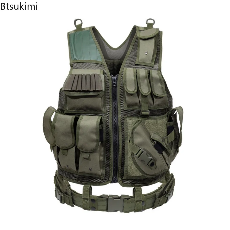 Adjustable Multi-Pockets Tactical Vests Jungle Combat Body Armor Vests Security Hunting Outdoor CS Game Airsoft Training Jackets