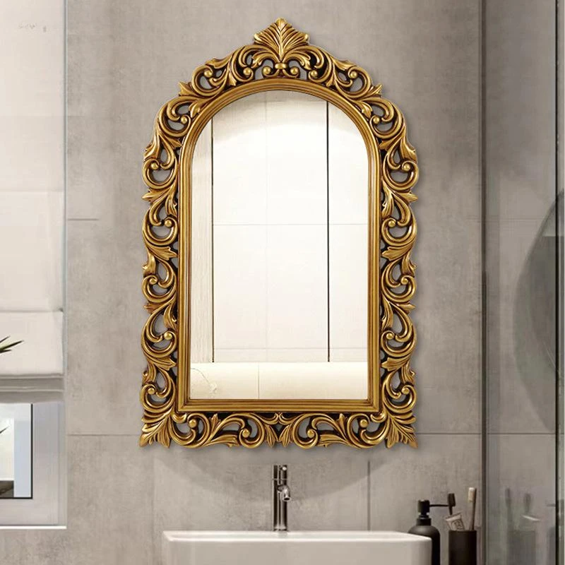 Antique Luxury Gold Mirror Large Irregular Abstract Gothic Mirror Desk Makeup Espejos Decorativos De Pared Decoration YYY40XP