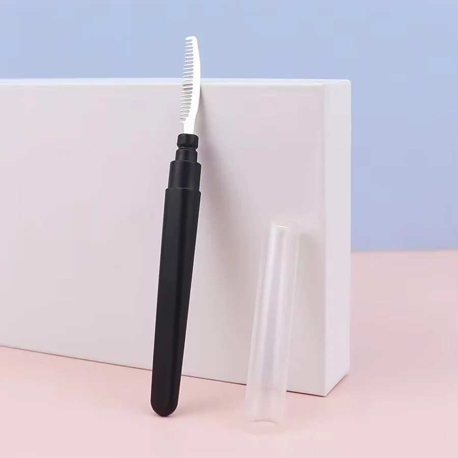 1pc separador de cílios dentes de metal inoxidável cílios escova pente sobrancelha cílios extensão pente modelador curl ferramenta de maquiagem