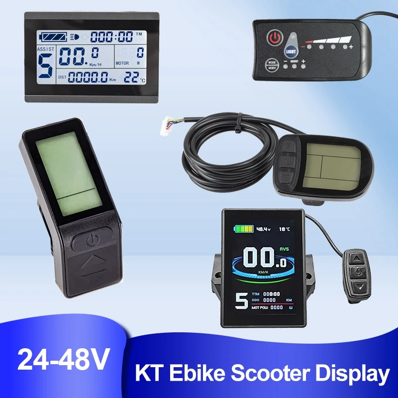 Electric Bike KT Display LCD3 LCD4 LCD5 LCD6 LCD8S 24V 36V 48V Ebike Display for KT Controller Electric Scooter Bike Accessories