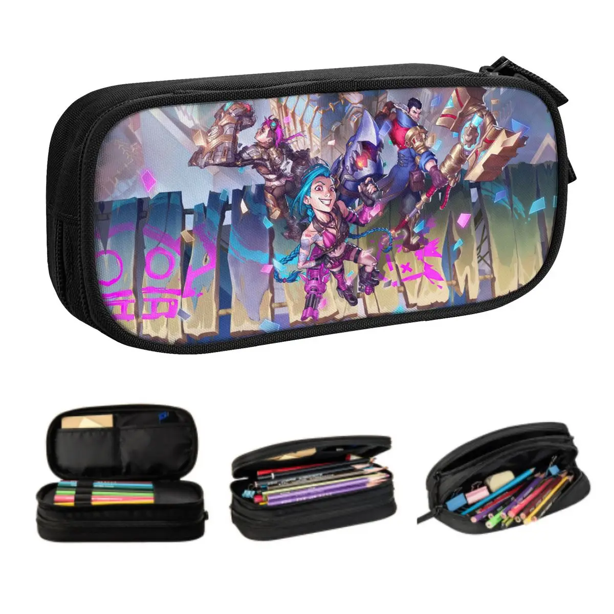 Custom Kawaii League Battle Game Legends Pencil Cases for Boys Gilrs Large Capacity Pencil Pouch Stationery