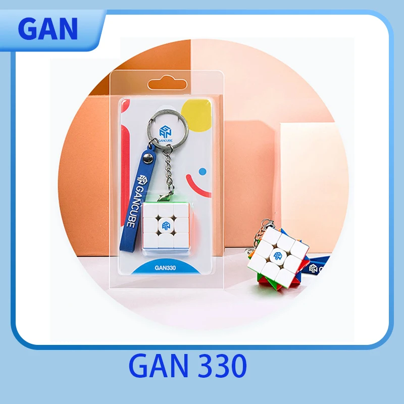 GAN 330 키체인 큐브 Gan330 미니 키체인 매직 스피드 Gan 3X3 큐브 스티커리스 Gans 퍼즐 포켓 큐브 피젯 장난감 