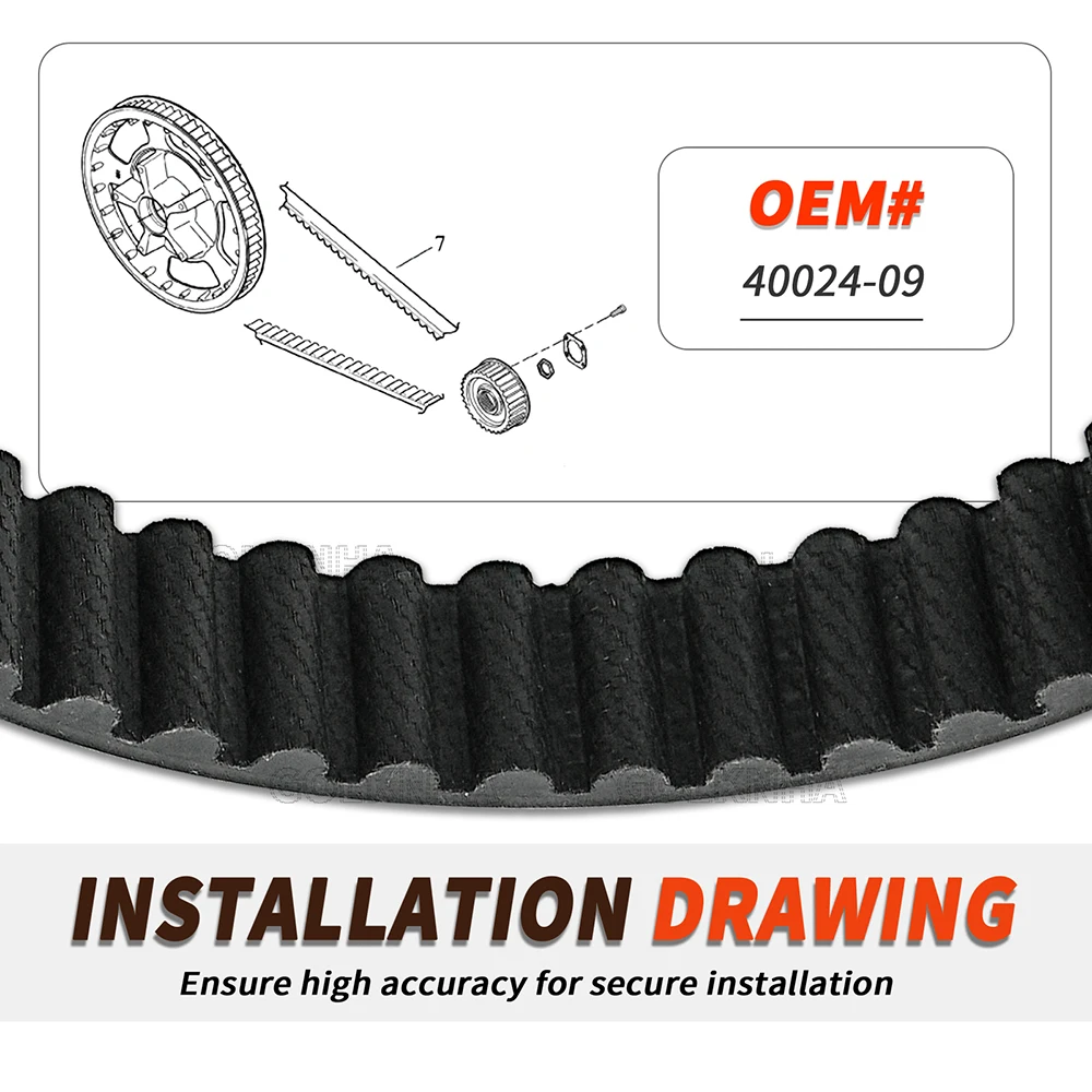 Drive Belt Replace 40024-09 For Harley-Davidson 2009-2024 Touring Series, 140T, 24MM Width
