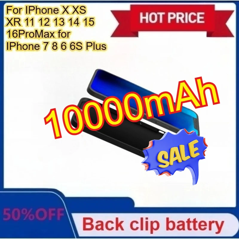 

New 10000mAh Battery Charger Case for IPhone 7 8 6 6S Plus X XS XR 11 12 13 14 15 16Pro Max Series