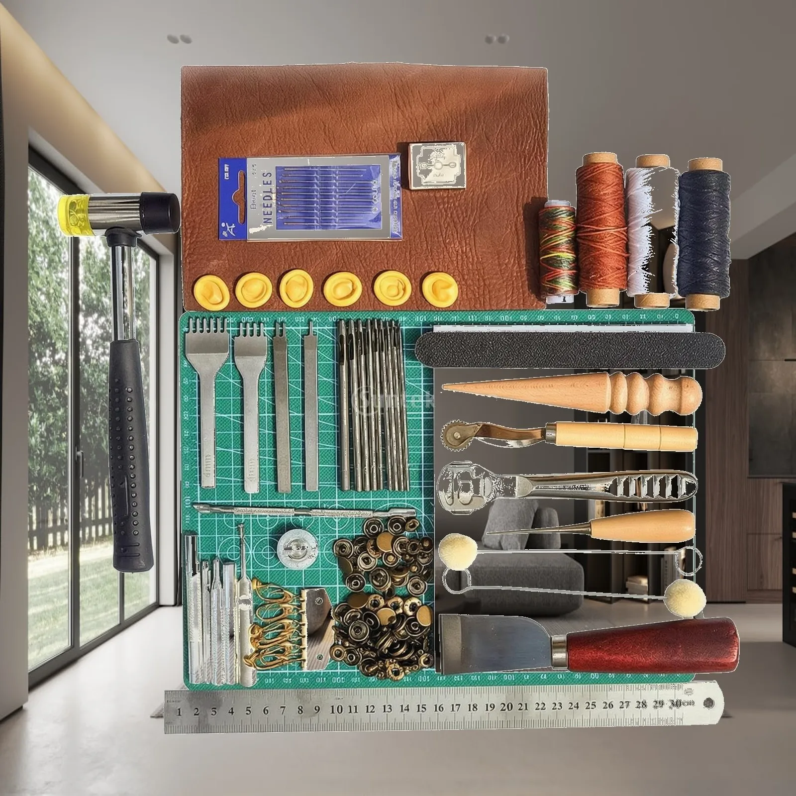 Leatherwork For Beginners - Kit d'outils de travail du cuir,