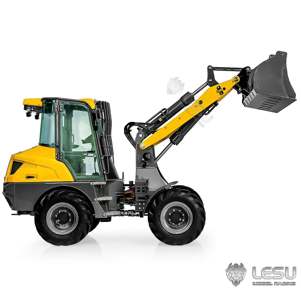 

In Stock LESU Aoue-MCL8 1/14 RC Hydraulic Metal Wheeled Loader 4*4 Kit Construction Truck Model Light Sound ESC Toy Gift Vehicle