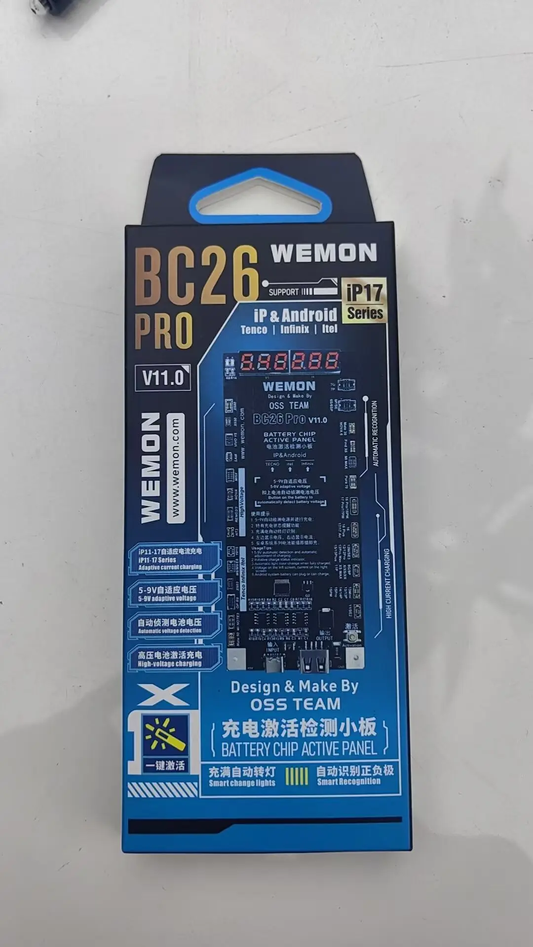 OSS W209 Pro V11 5-9V Akku-Ladepanel Ein-Klick-Akku-Aktivierungsplatine für iPhone X-17 Pro Max Android-Handy-Reparatur – Detail 3
