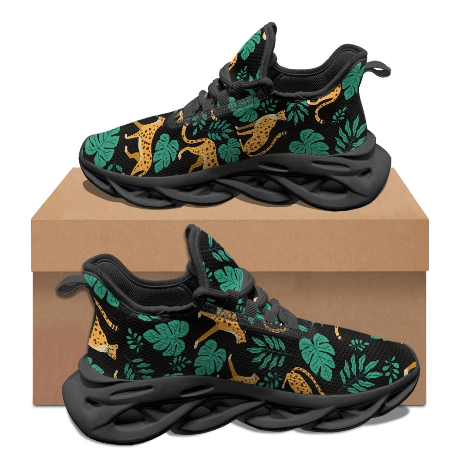 PENSTROLL PENSTROLL Leopard Theme Men's Trail Running Shoes Men's Fashion Sneakers for Unisex Lightweight New Trend Fall Fashion