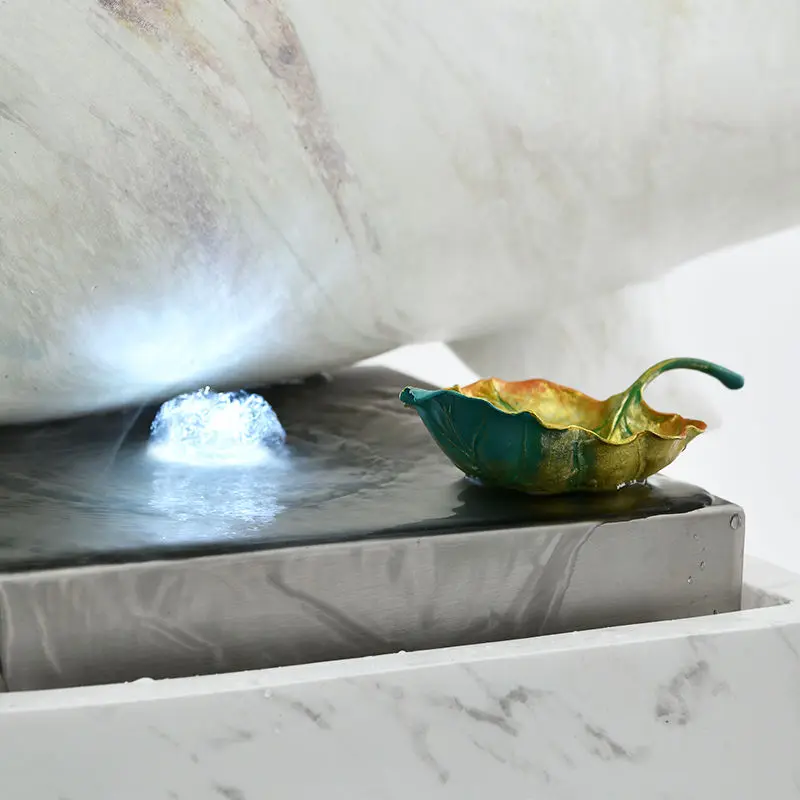 น้ำพุตกแต่งบ้านสไตล์หรูหรา พร้อมระบบหมุนเวียนน้ำเพิ่มความชื้น เหมาะสำหรับโรงแรมและบ้านพักอาศัย งานศิลปะระดับไฮเอนด์