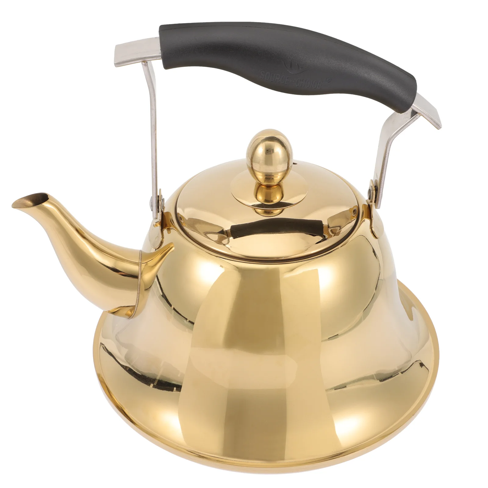 

Electric Stainless Steel Kettle Water Pitcher Filter Whistling Induction Cooker Golden