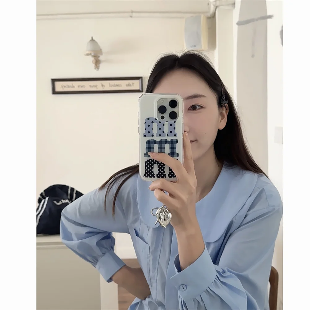 INS Personalizowana zawieszka w kształcie koreańskiej fali w kropki, odpowiednia do Apple iPhone 16 ProMax iPhone 15/14/13 Soft Case Anti Drop