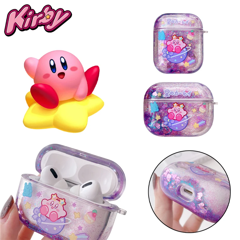 Custodia per auricolari in Silicone per cartoni animati Kirby per Airpods 1 2 3 custodia protettiva per Anime per Airpods Pro custodia per cuffie