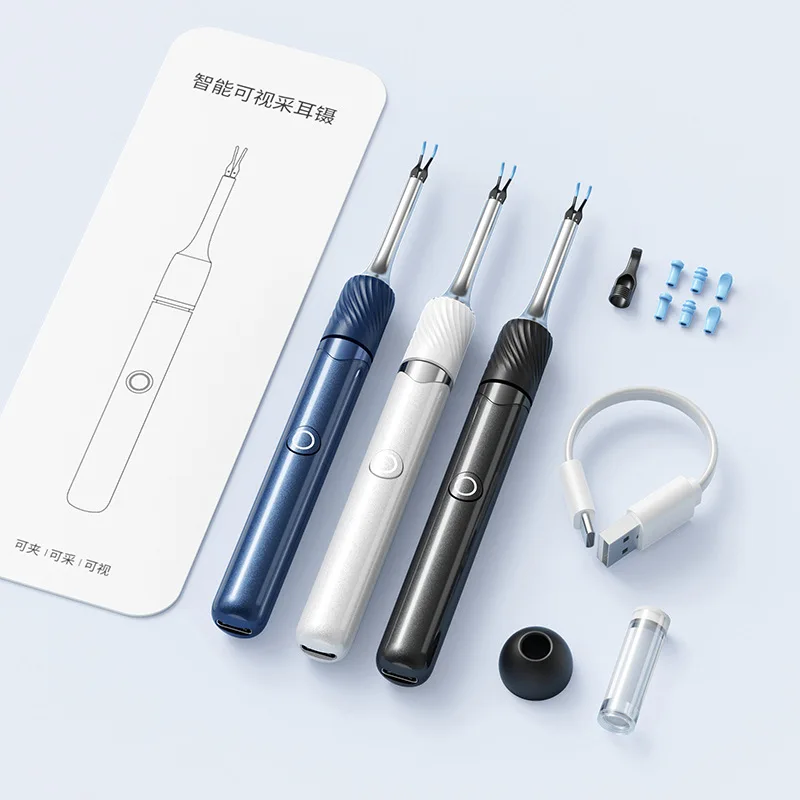 

3в1 Пинцет для ушей с поддержкой Wi-Fi S312MP Инструмент для удаления ушной серы с камерой и перезаряжаемой батареей Очиститель ушей с пинцетом Инструменты