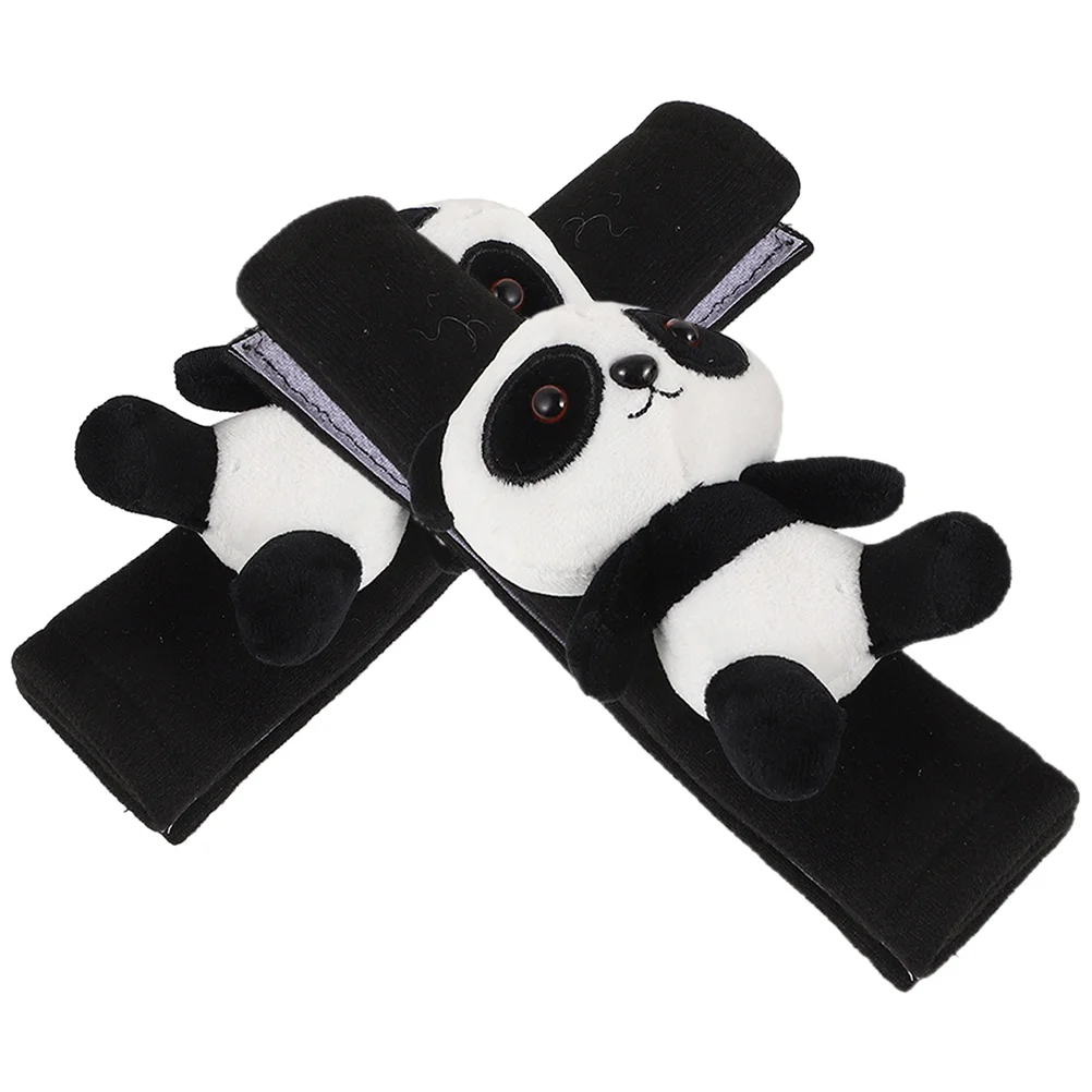 

Cute Panda Car Set Shoulder Pads Anti Slip Soft Comfortable Car Accessories Women Cartoon Decor Giant Panda