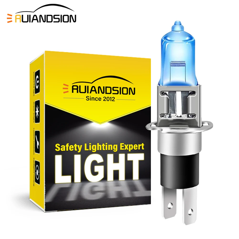 

Ruiandsion H3 Halogen Headlight Bulbs Car Lamps Fog Light H7 H3C DRL For 64151 64210 Auto Replacement 12V 100W 6000K 4300K 10Pcs