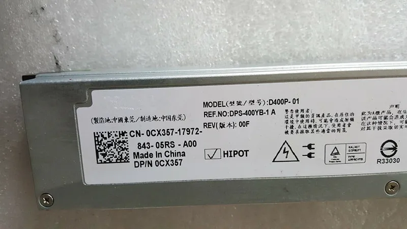 Fuente de alimentación para servidores DELL R300, DPS-400YB-1 A 0CX357, CX357