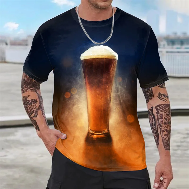 Vintage New 3D Print German Oktoberfest Beer Festival T-Shirt Costume Germany Beer Festival Graphic Tee Shirts Mens Clothing Tee