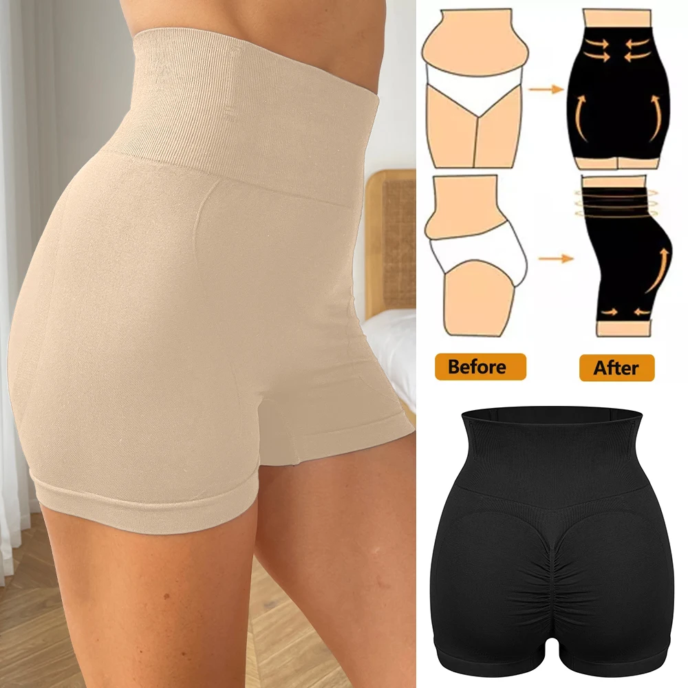 Women Shapewear Shorts for Under Dresses Body Shaper Tummy Control Butt Lifting Thigh Slimming Workout Yoga