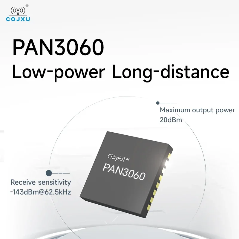 Lora PAN3060 modulo spettro di diffusione COJXU E290-400MM20S 20dBm Air Wake up adattamento dimensioni Ultra ridotte al comando foro per timbri RSSI