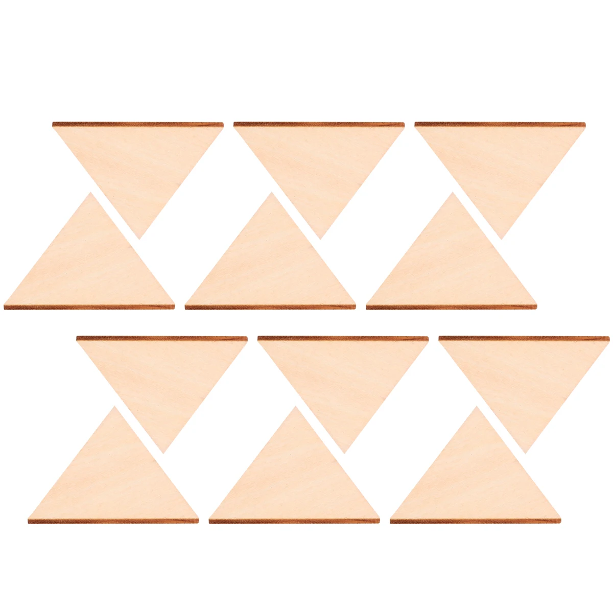 

6pcs Premium Wooden Triangle Slices Eco-Friendly Blank Durable Wood Cutouts For Diy Crafts Painting Home Decoration School