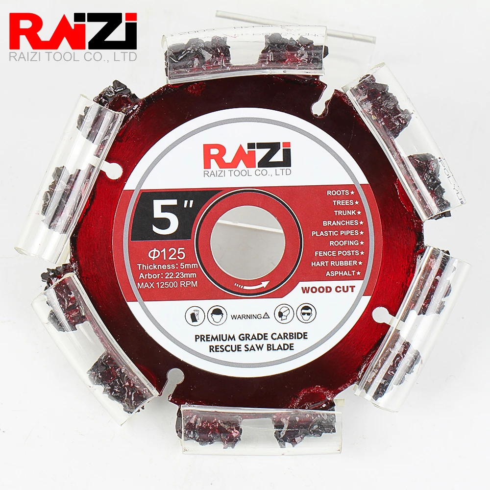 Raizi 1Pc Premium Grade Demolition Carbide Fire Rescue Saw Blade 125mm/230mm/300mm/350mm Saw Blade Concrete Cutting Disc Blade