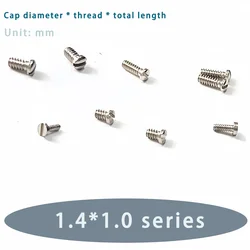 Watch movement accessories, all steel back cover screws, 1.4 * 1.0mm series, bottom cover flat head screws, small screws