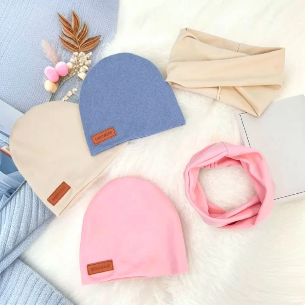 Warm Winter Hat And Neck Warmer Set For Bathingbaby Soft Cashmere Beanie Cap Infant Kids Cold Protection Accessories