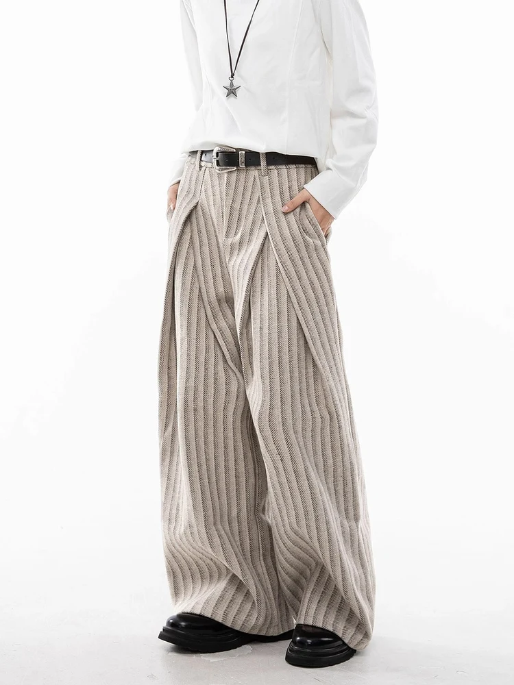 Pantalones urbanos a rayas grises para mujer, pantalones holgados Harajuku de los años 2000, ropa de calle Vintage Y2k, pantalones estilo japonés de los años 2000, ropa de moda