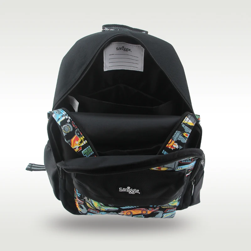 Plecak szkolny dla chłopców, czarny plecak z motywem samochodu, kawaii, torby modelarskie dla dzieci w wieku 3-7 lat, 14 cali