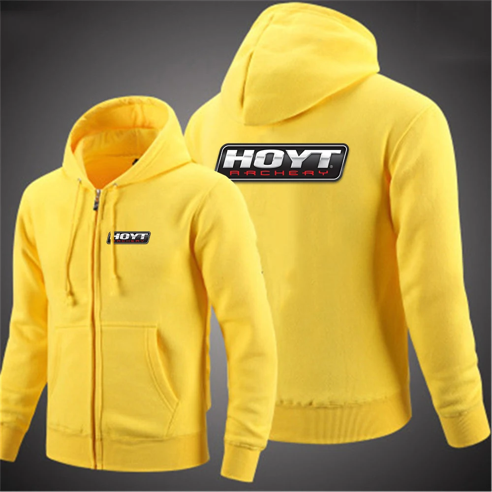 2025 Spring And Autumn Men's HOYT Archery Huntinger Bows Logo Print Popular Zipper High-Quality Jacket Coat Sports Hoodies view 5