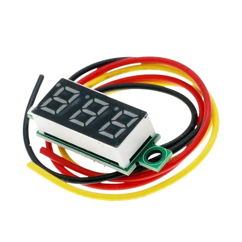 0.36 0.28 Inch 2 Wire 0-30V 3 Wire DC 0-100V Digital Voltmeter Variable Precision Electric Quantity Display Element 30*10*8cm
