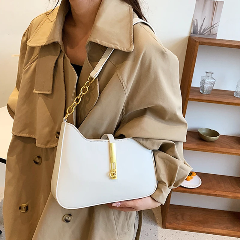 Small Designer Luxury Bag Female PU Leather Single Shoulder Underarm Bag For Women Fashion Versatile Handbag With Advanced Sense