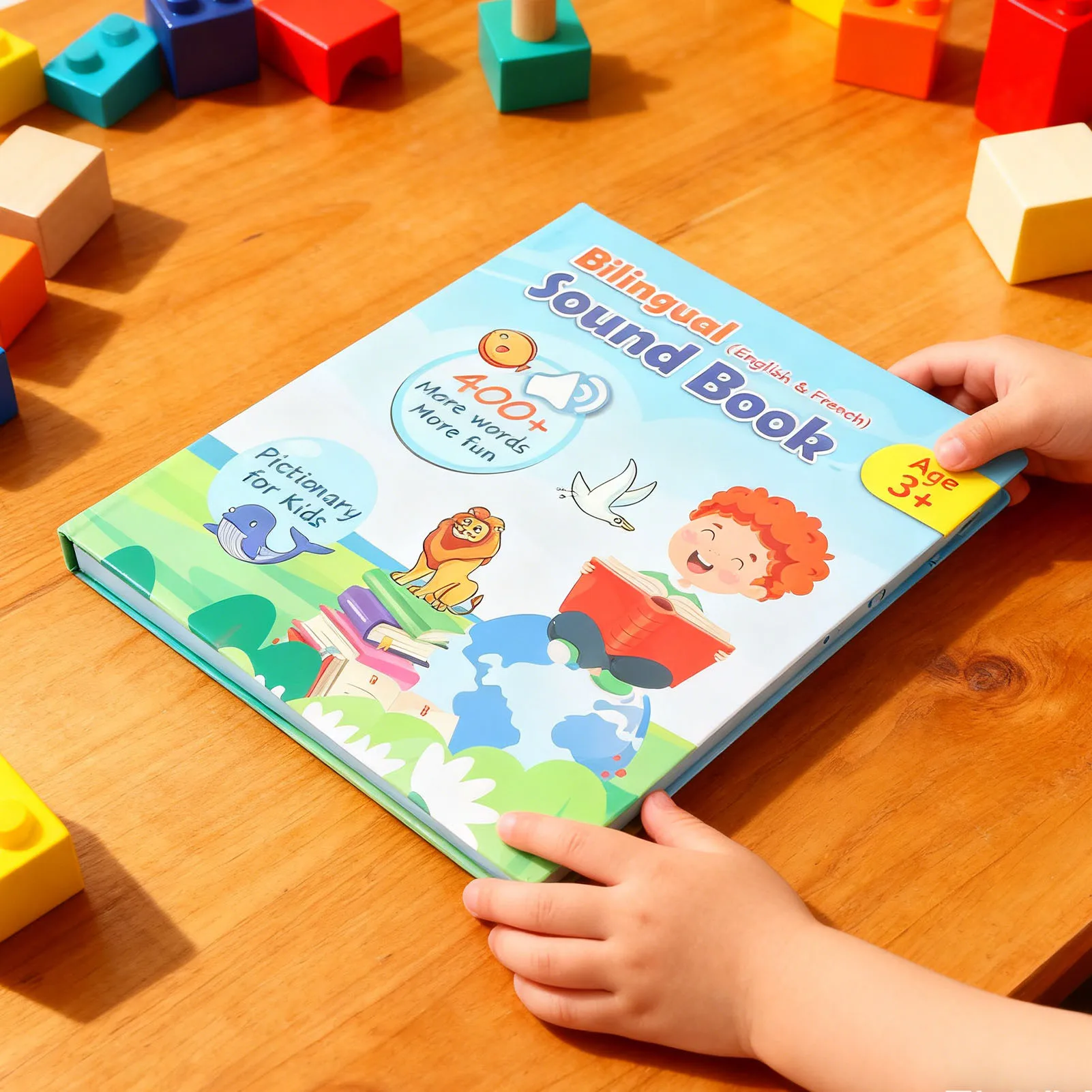 

【New】French English Bilingual Sound Book Early Learning Interactive Sound Book Educational for Children Ages 3-8 Sound Book