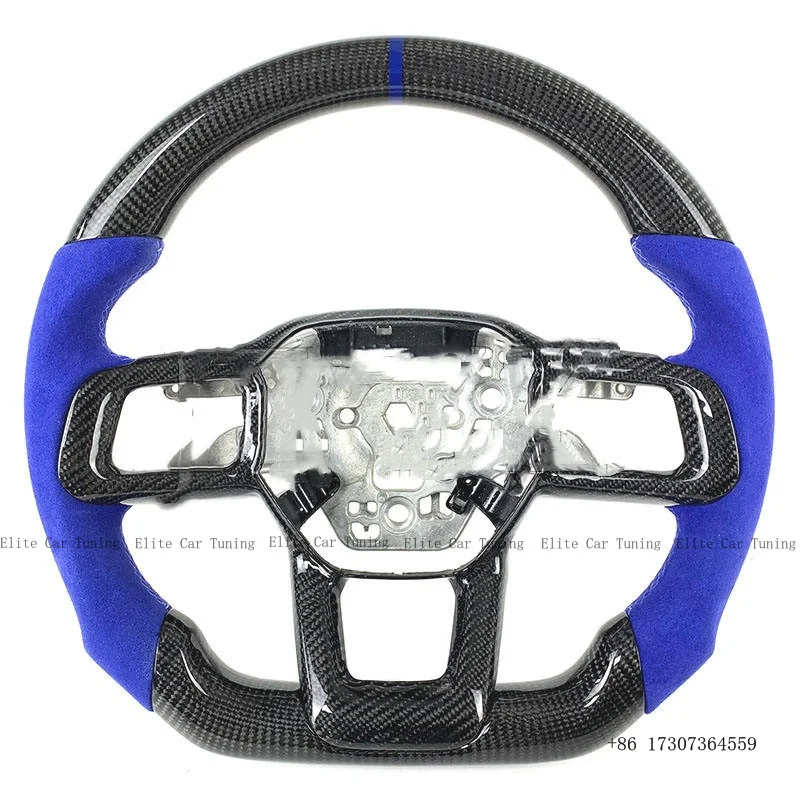 Fit for  Ford Steering Wheel Customized Mustang Carbon Fiber Fit 2015 2016 2017 2018 2019 2020 2021 2022 2023
