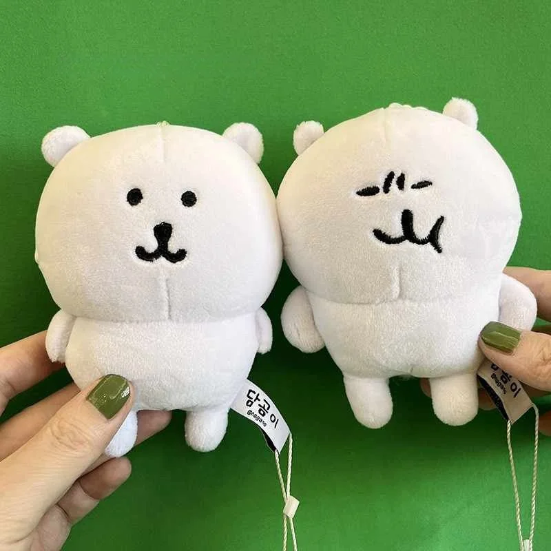 New 10cm Chikawa Self-Deprecating Bear White Bear Cartoon Plush Doll Girl Bag Pendant Anime Kawaii Keychain Handmade Accessories