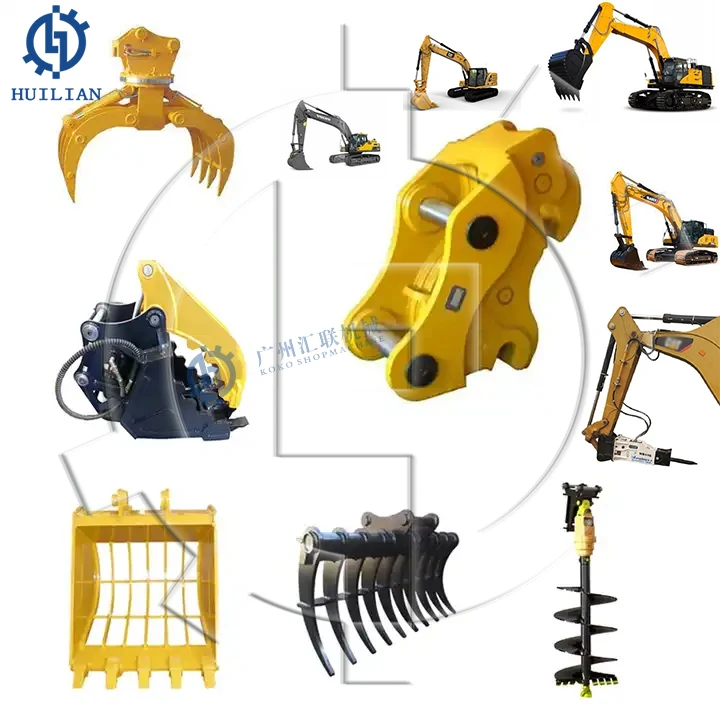 New PC120 PC130 PC150 PC160 PC180 PC200 Construction Machinery Attachments Parts 10-25 Tons Hydraulic Earth Drill Auger