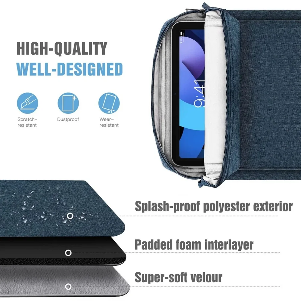 Tablet Sleeve Bag For iPad Samsung Galaxy Tab Case Shockproof Cover For Xiaomi Redmi Pad Case Tablet Shoulder Bag Carrying Case