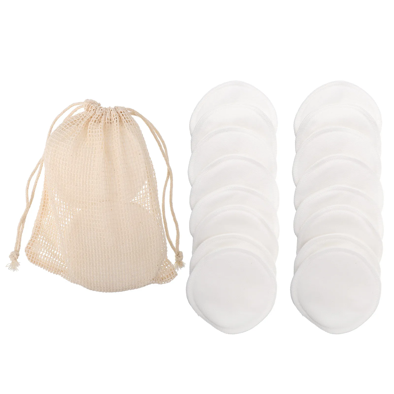 1Set Bamboo Fiber Makeup Remover Pads Set Comfortable Non Irritating Reusable Facial Clean Puff for Women Efficient Pore