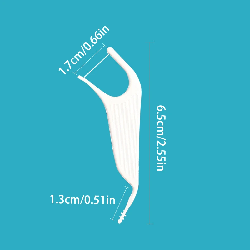 Cure-dents de poulet avec fil, fil dentaire, nettoyant interdentaire, cure-dents pour adultes, livres dentaires, 50 pièces