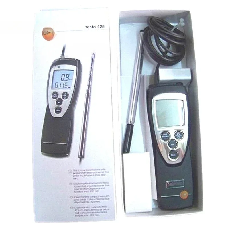 Thermal anemometer testo425 pipeline hot wire anemometer 0.01m/s thermometer 0560 4251