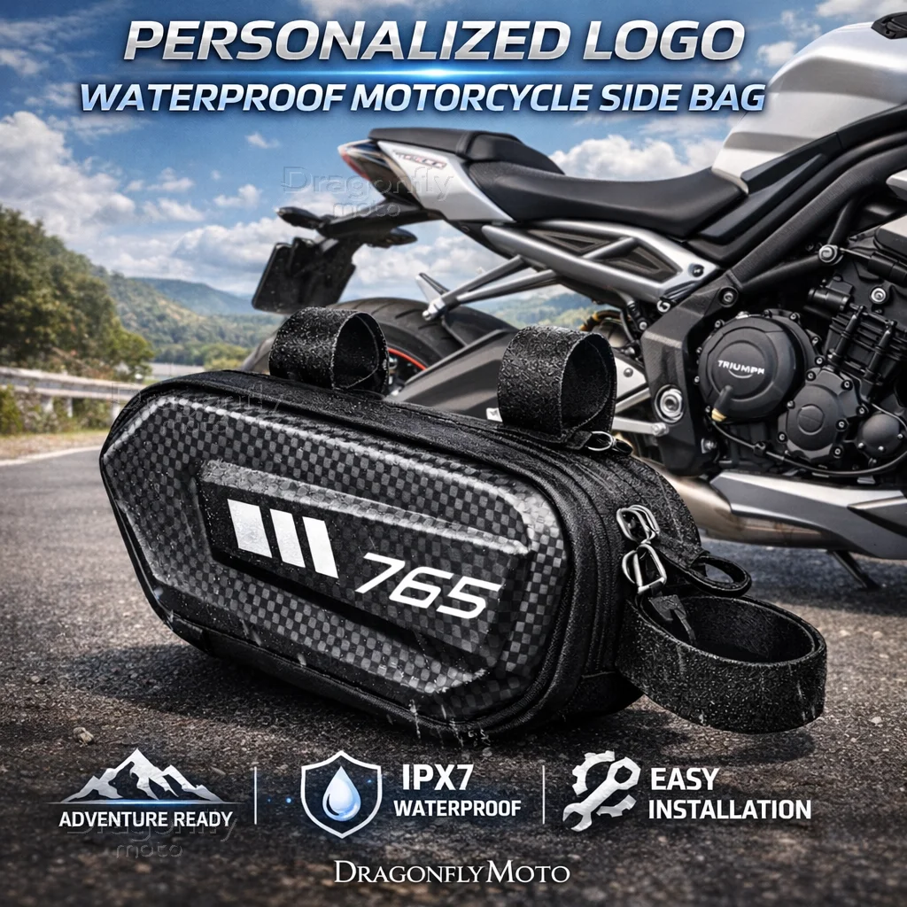 For Triumph Street Triple 765RS /S/R675 daytona Trident Motorcycle Side Bag Personalized Logo Waterproof Hard Shell Saddlebag