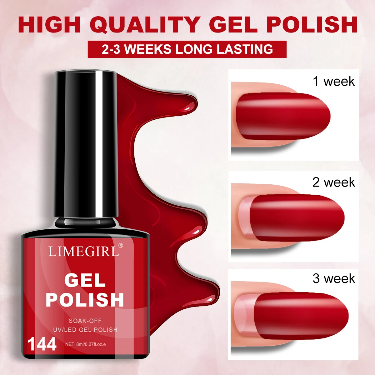 LIMEGIRL Set di smalti gel per unghie da 16 colori con confezione regalo Kit per manicure con smalto gel semi permanente Soak Off UV LED