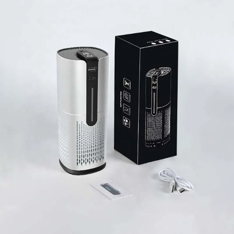Hot Selling Bladeless Air Purifier HEPA Filter Ionizer Plug‑in Fresh Air Fan for Household Car Use